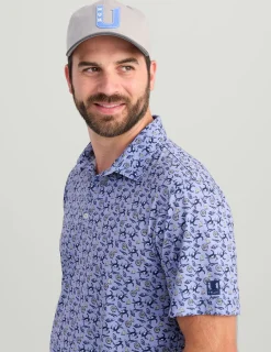 Huk Gear Performance Tops-Pursuit Performance Polo Lightning Sky Lowcountry Boil