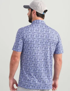 Huk Gear Performance Tops-Pursuit Performance Polo Lightning Sky Lowcountry Boil