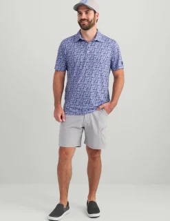 Huk Gear Performance Tops-Pursuit Performance Polo Lightning Sky Lowcountry Boil