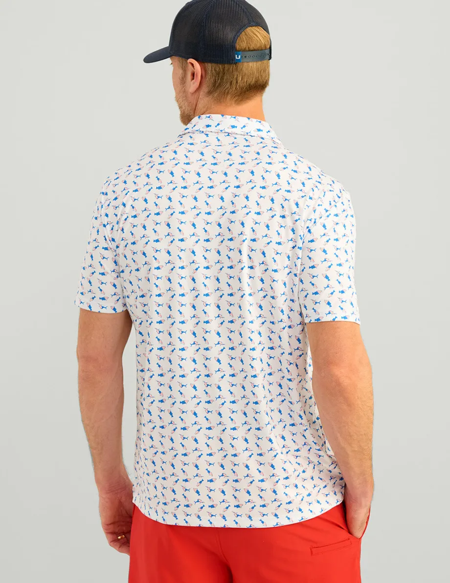 Huk Gear Polos-Pursuit Performance Polo American Fish