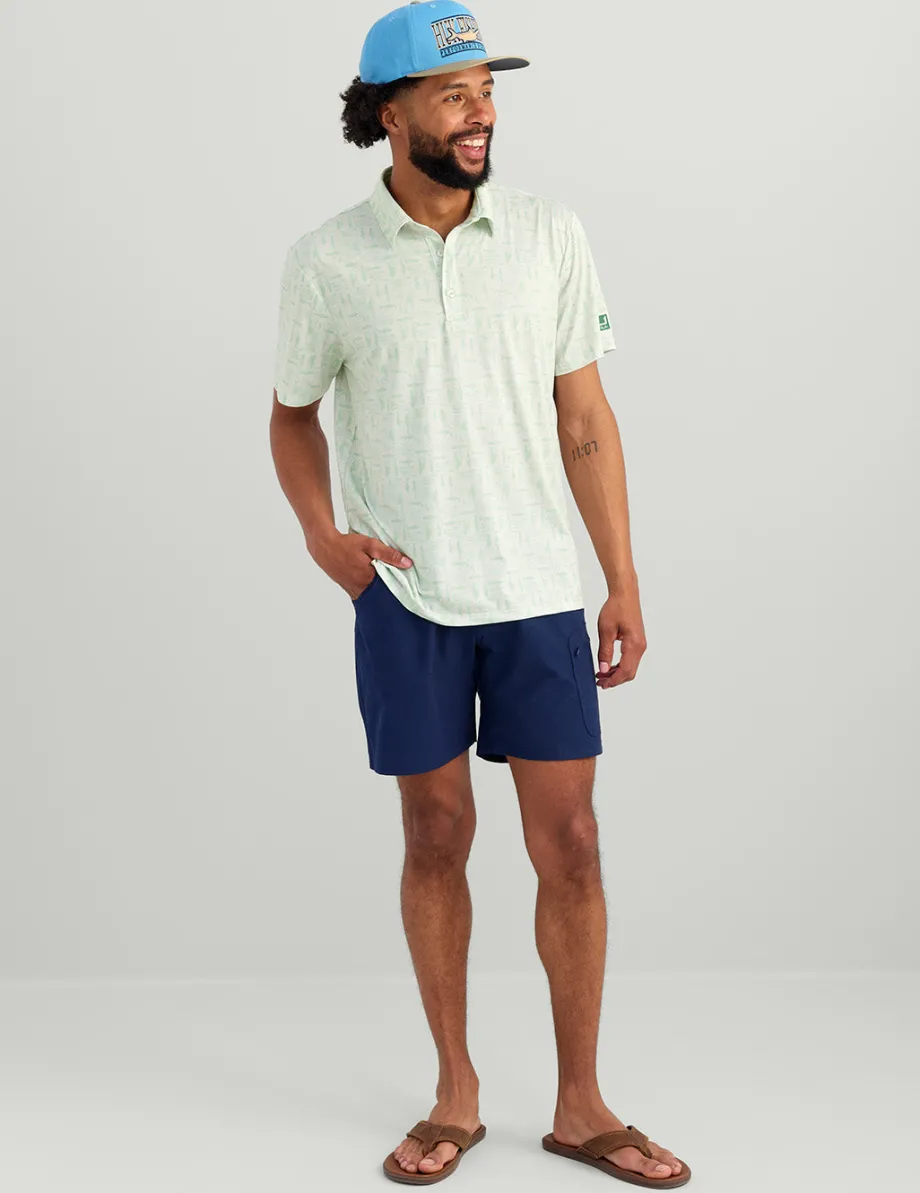 Huk Gear Polos|Performance Tops-Pursuit Performance Polo Egret Batiki