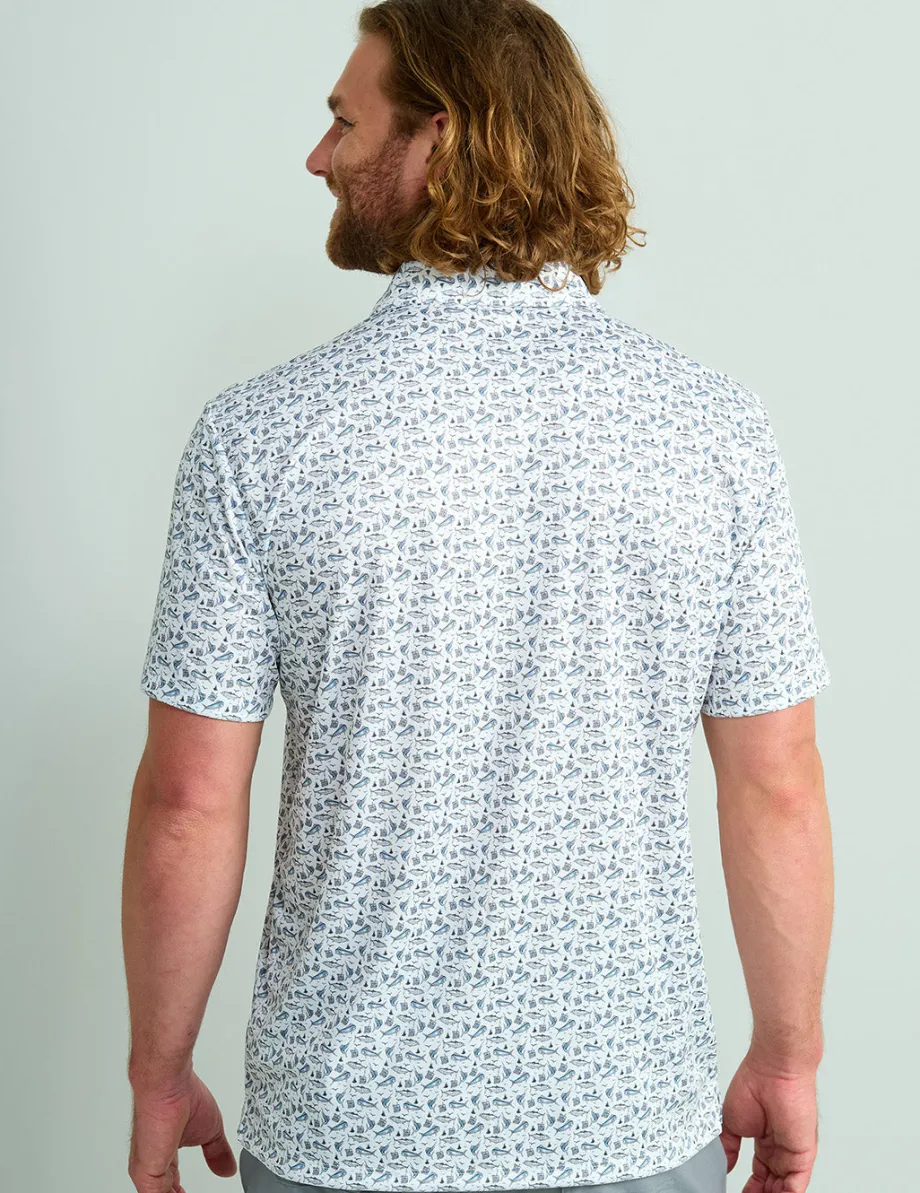 Huk Gear Polos-Pursuit Performance Polo White Boat Drinks