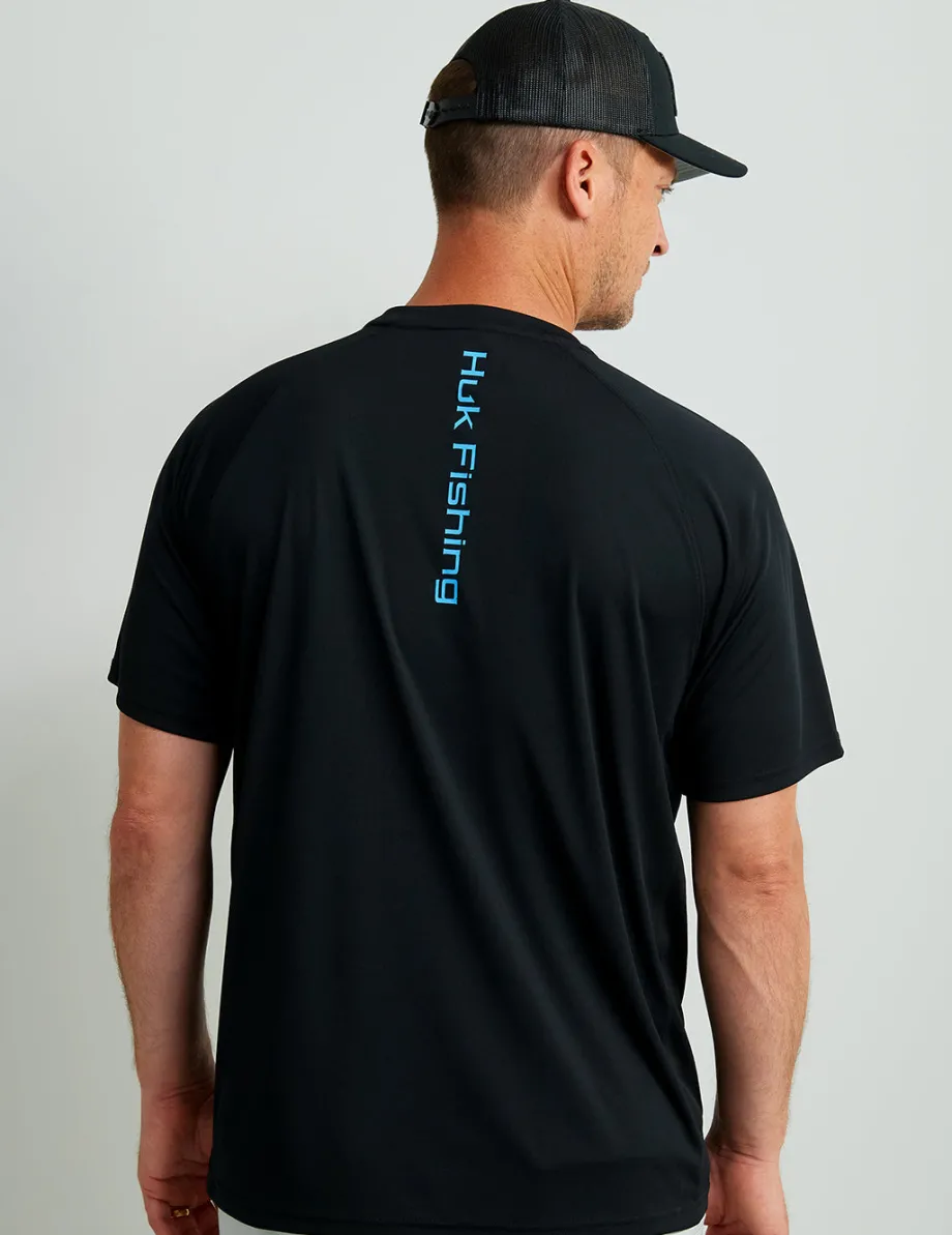 Huk Gear Performance Tops-Pursuit Short Sleeve Performance Crew Black