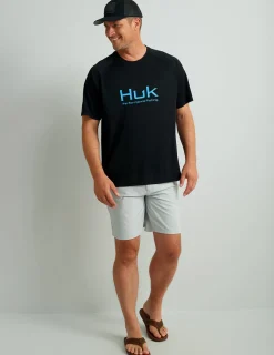 Huk Gear Performance Tops-Pursuit Short Sleeve Performance Crew Black