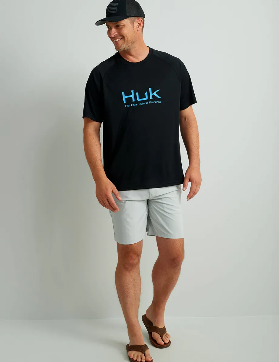 Huk Gear Performance Tops-Pursuit Short Sleeve Performance Crew Black