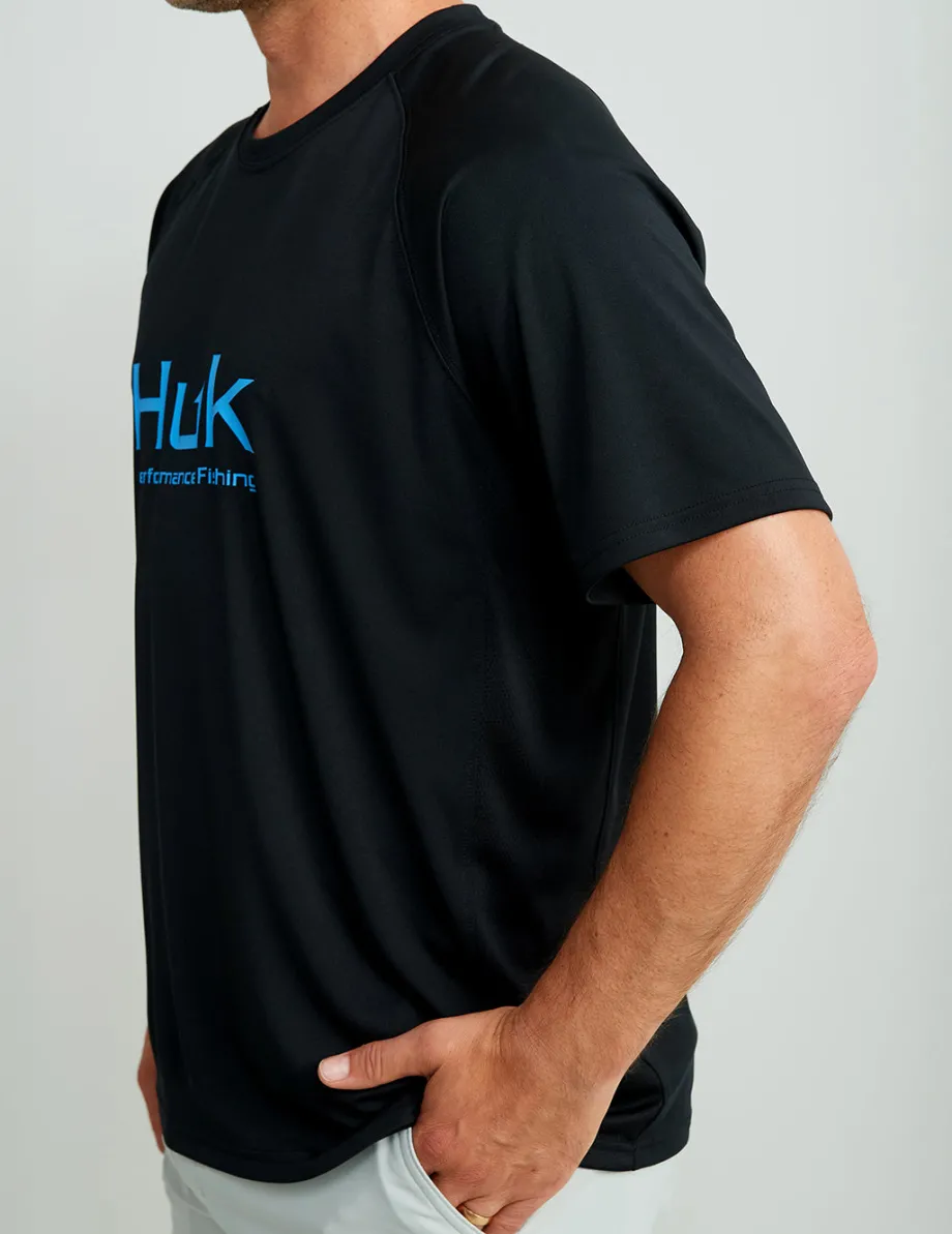 Huk Gear Performance Tops-Pursuit Short Sleeve Performance Crew Black