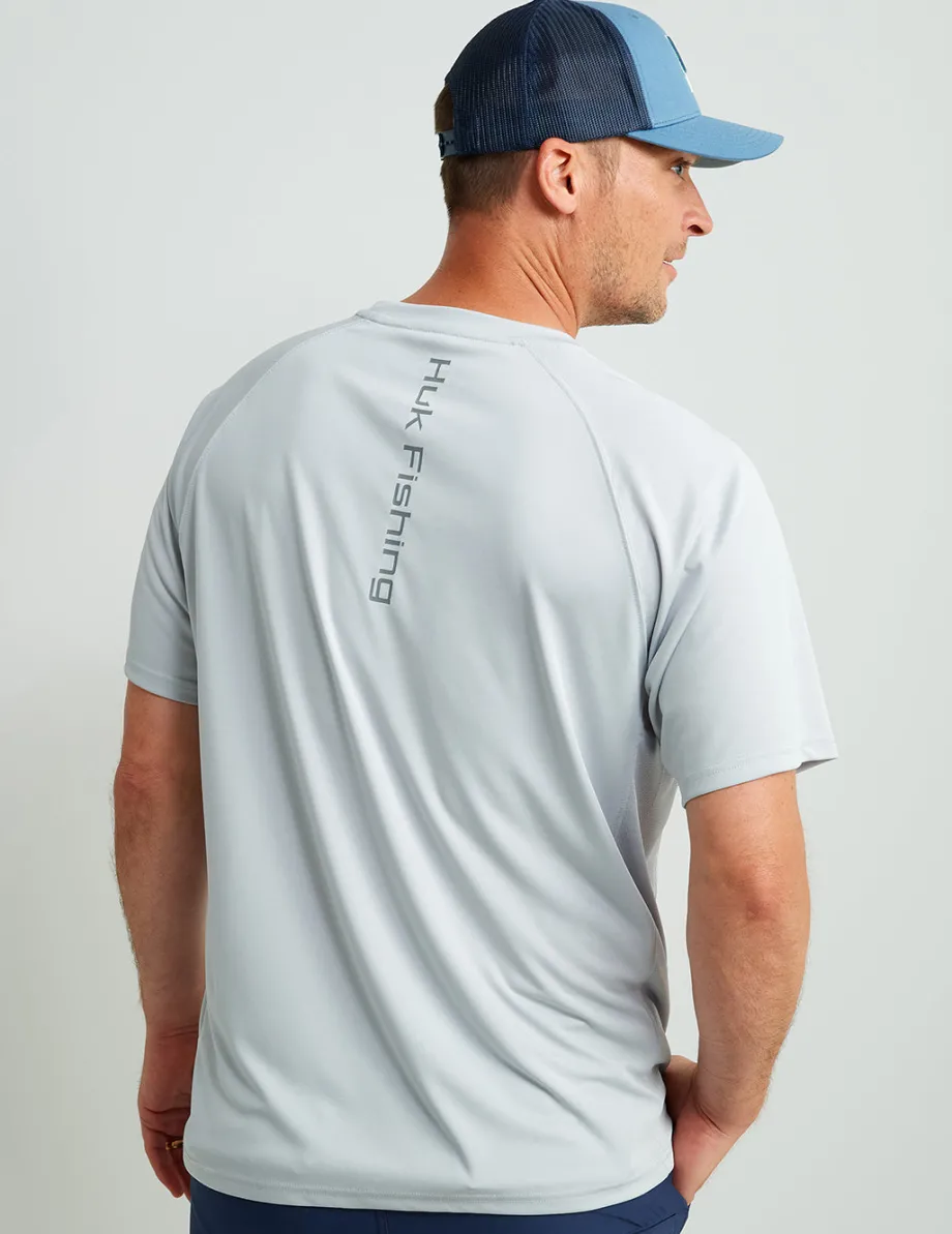 Huk Gear Performance Tops-Pursuit Short Sleeve Performance Crew Harbor Mist