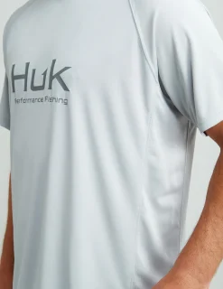 Huk Gear Performance Tops-Pursuit Short Sleeve Performance Crew Harbor Mist