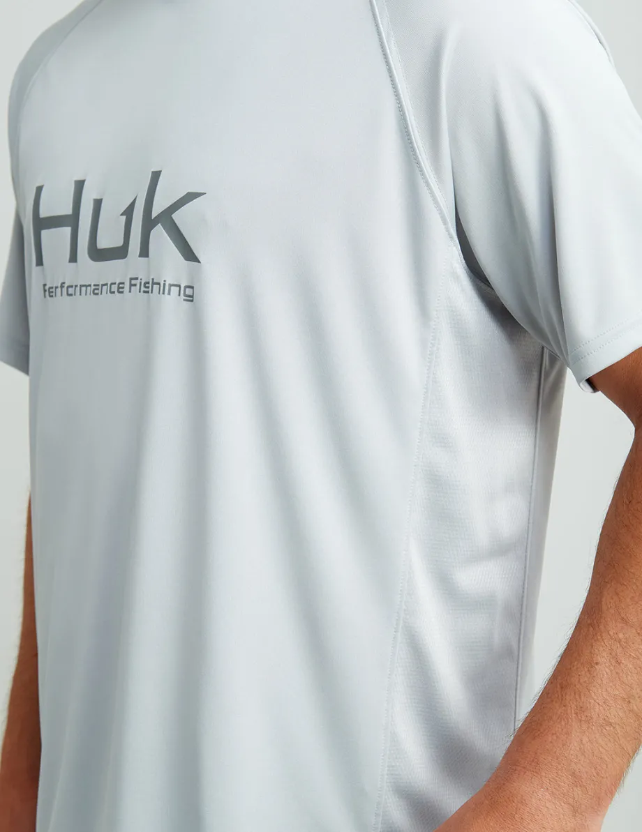 Huk Gear Performance Tops-Pursuit Short Sleeve Performance Crew Harbor Mist