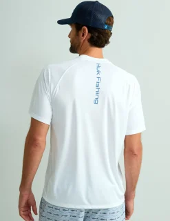 Huk Gear Performance Tops-Pursuit Short Sleeve Performance Crew White