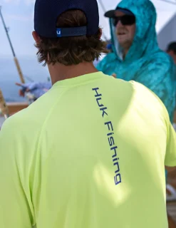 Huk Gear Performance Tops-Pursuit Short Sleeve Performance Crew Sharp Green