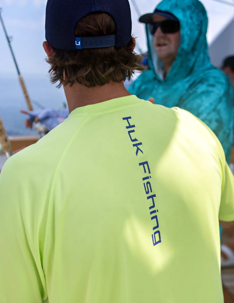 Huk Gear Performance Tops-Pursuit Short Sleeve Performance Crew Sharp Green