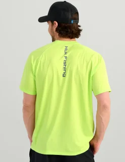 Huk Gear Performance Tops-Pursuit Short Sleeve Performance Crew Sharp Green