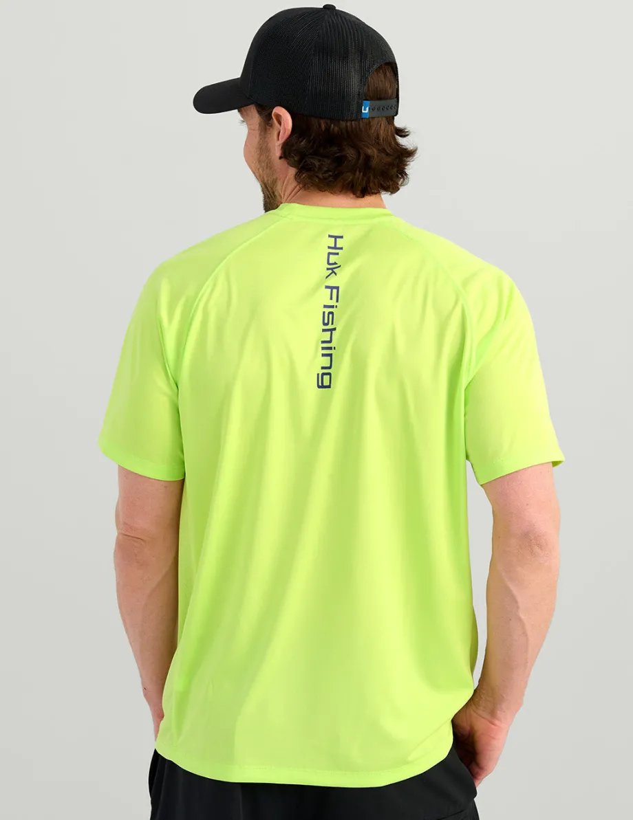 Huk Gear Performance Tops-Pursuit Short Sleeve Performance Crew Sharp Green
