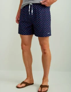 Huk Gear Swim-Pursuit Volley Swim Shorts Naval Academy Huk and Bars