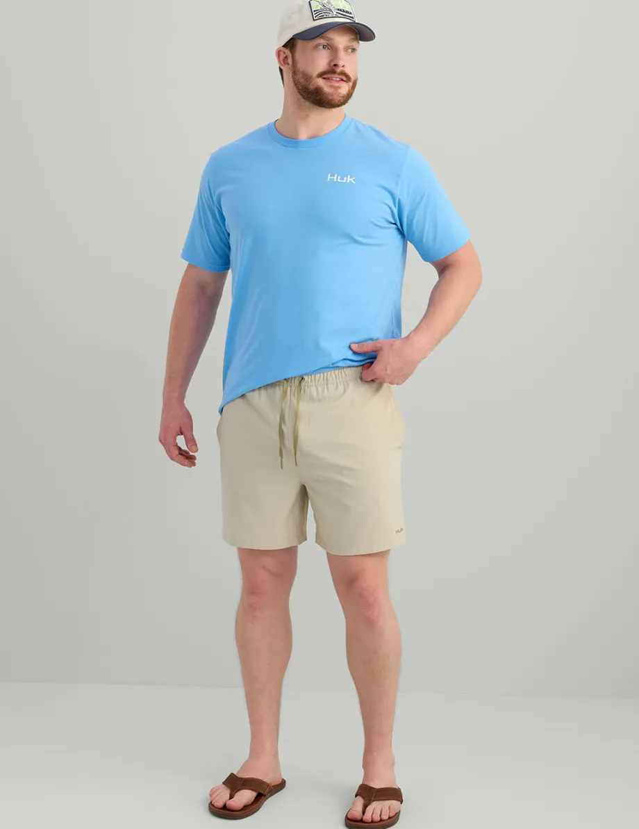 Huk Gear Swim-Pursuit Volley Swim Shorts Khaki