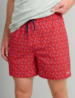 Huk Gear Swim-Pursuit Volley Swim Shorts Channel Marker American Fish