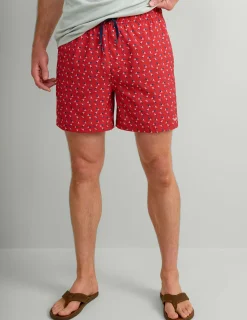 Huk Gear Swim-Pursuit Volley Swim Shorts Channel Marker American Fish