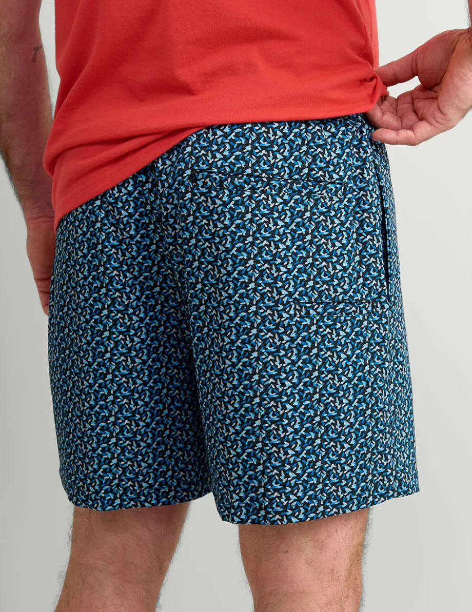 Huk Gear Swim-Pursuit Volley Swim Shorts Black Lure Smash