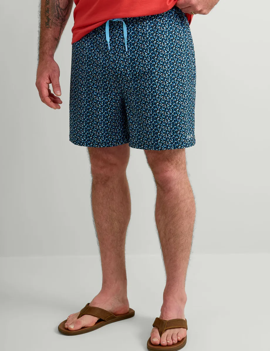 Huk Gear Swim-Pursuit Volley Swim Shorts Black Lure Smash