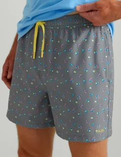 Huk Gear Swim-Pursuit Volley Swim Shorts Night Owl Lobster