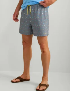 Huk Gear Swim-Pursuit Volley Swim Shorts Night Owl Lobster
