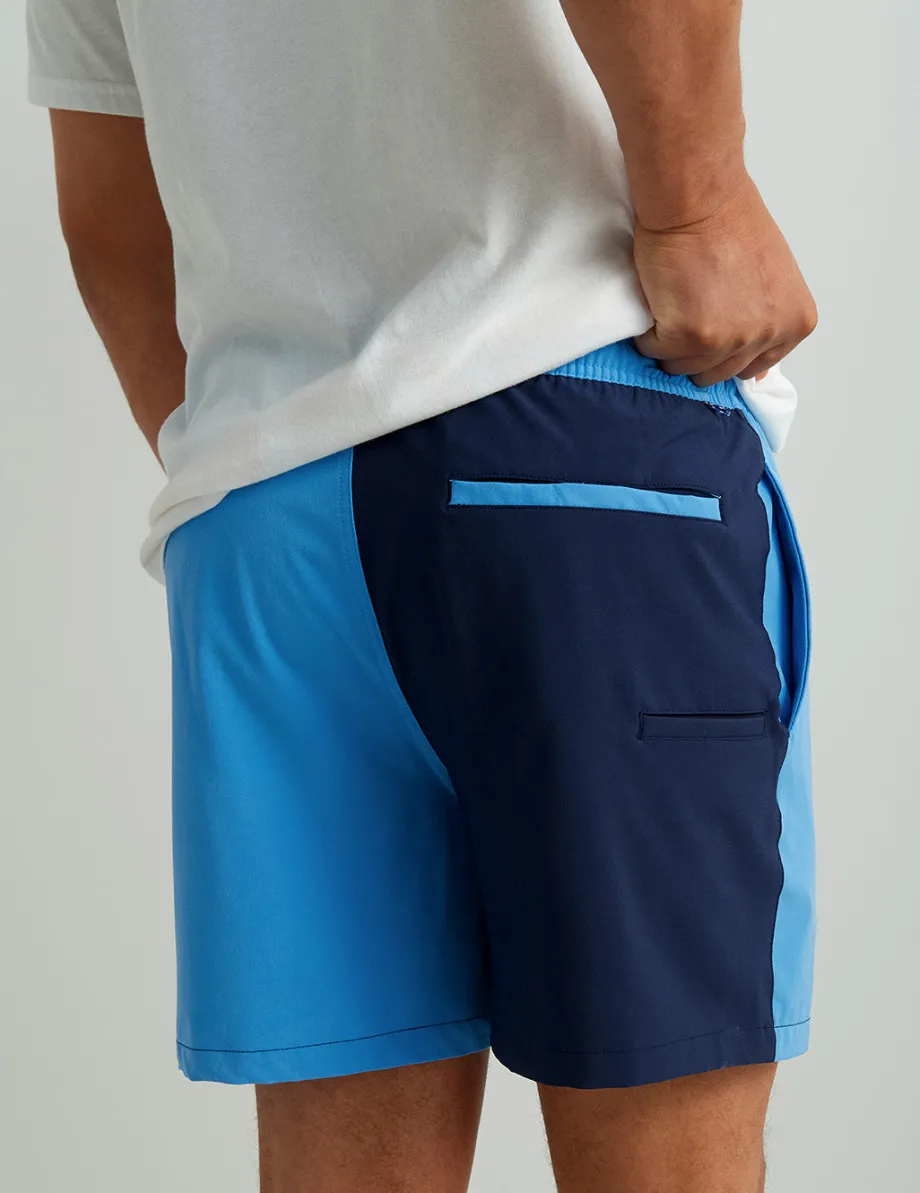 Huk Gear Swim-Pursuit Volley Swim Shorts Segment Marolina Blue