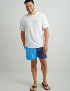 Huk Gear Swim-Pursuit Volley Swim Shorts Segment Marolina Blue