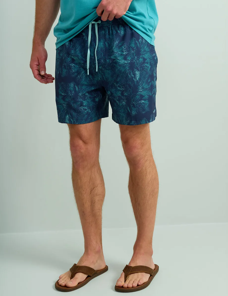 Huk Gear Swim-Pursuit Volley Swim Shorts Printed Naval Academy