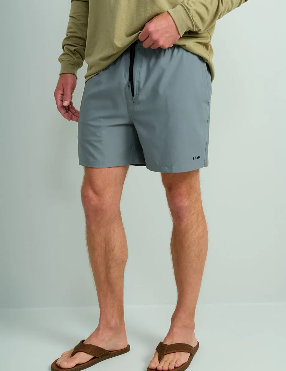 Huk Gear Swim-Pursuit Volley Swim Shorts Night Owl