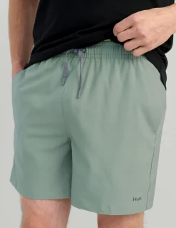 Huk Gear Swim-Pursuit Volley Swim Short Silver Blue