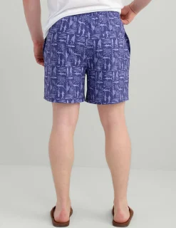 Huk Gear Swim-Pursuit Volley Swim Shorts Mossy Oak Skipper Blue