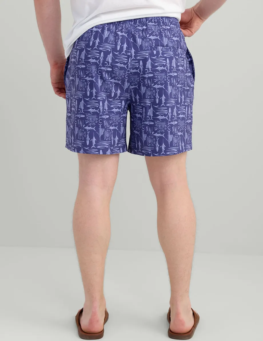Huk Gear Swim-Pursuit Volley Swim Shorts Mossy Oak Skipper Blue