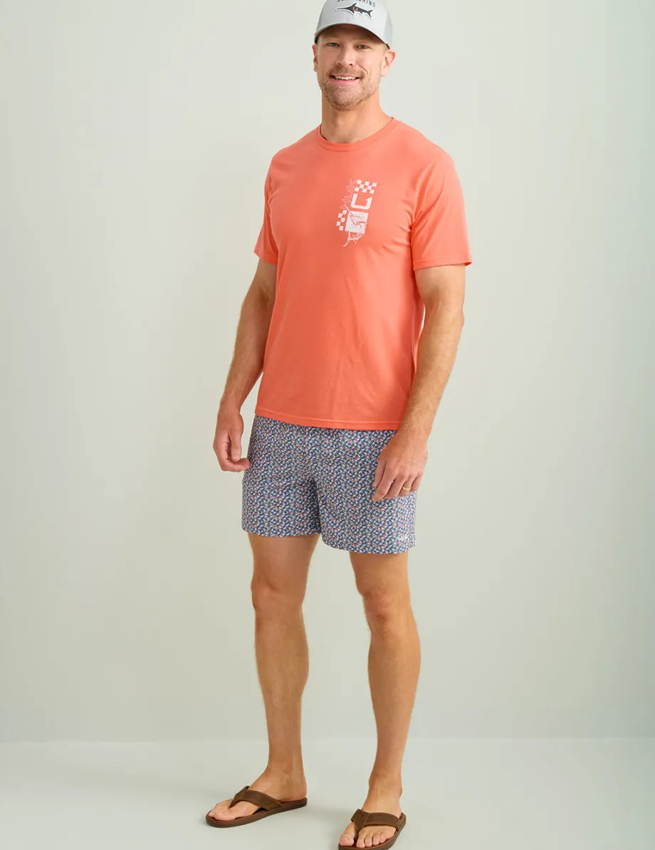 Huk Gear Swim-Pursuit Volley Swim Shorts Night Owl Lure Smash