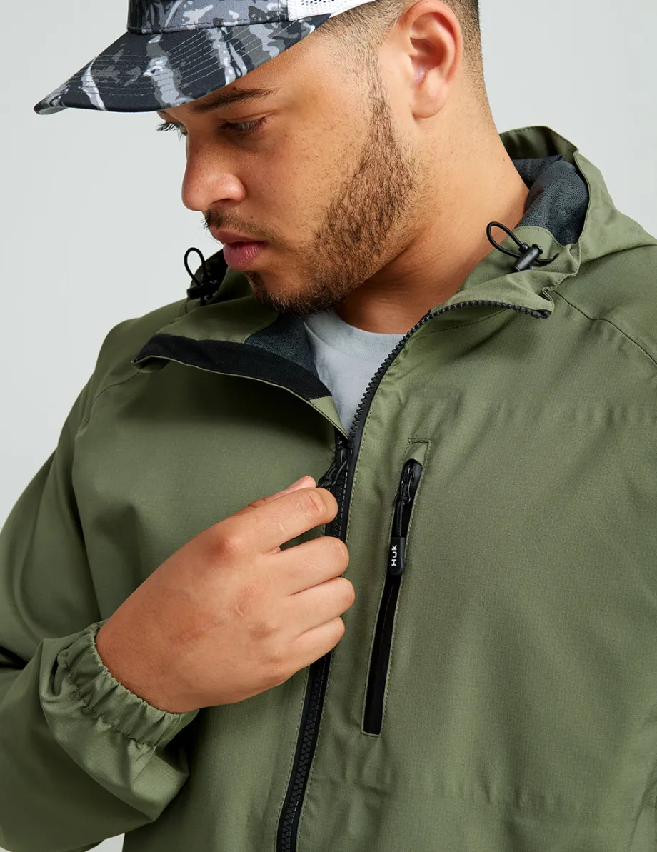 Huk Gear Rainwear-Rover Rain Jacket Moss