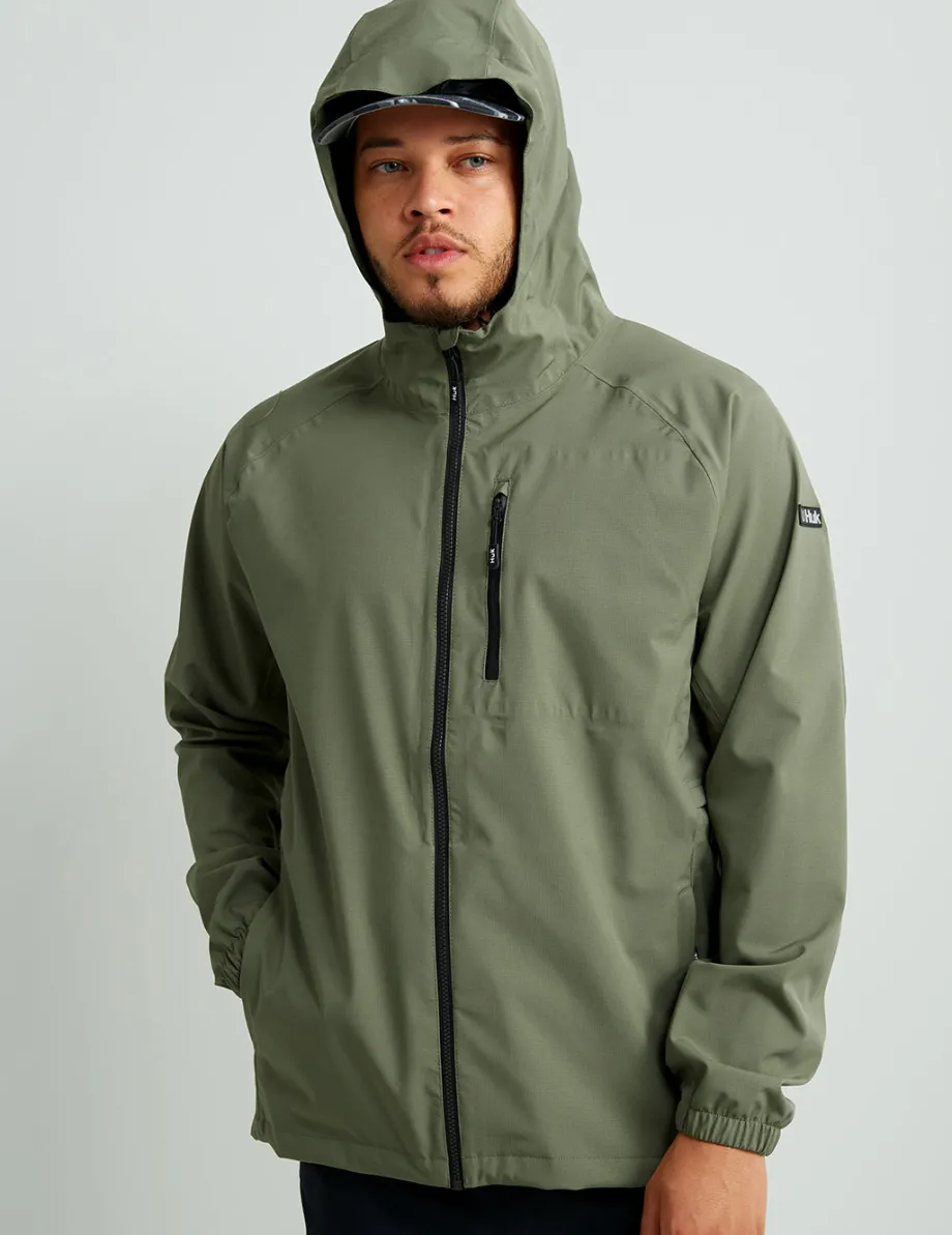 Huk Gear Rainwear-Rover Rain Jacket Moss