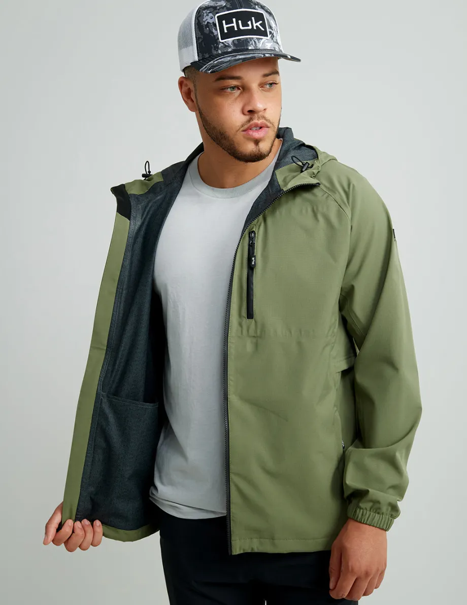 Huk Gear Rainwear-Rover Rain Jacket Moss