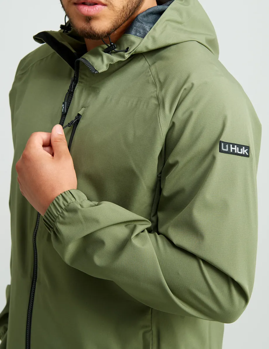 Huk Gear Rainwear-Rover Rain Jacket Moss