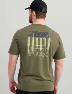Huk Gear T-Shirts-Salute Tee Moss
