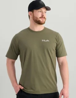 Huk Gear T-Shirts-Salute Tee Moss
