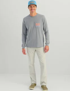 Huk Gear T-Shirts-SC Fish Long Sleeve Pocket Tee Night Owl