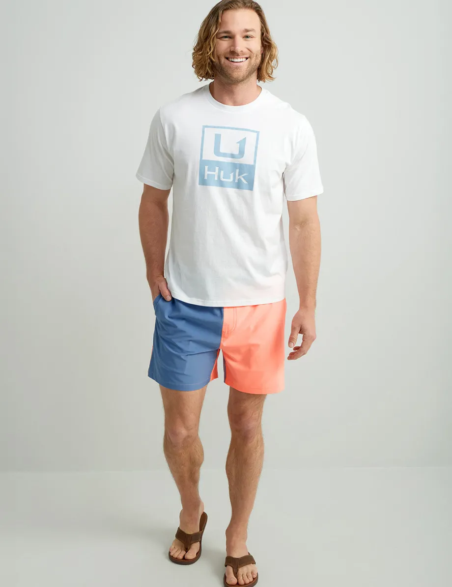 Huk Gear T-Shirts-Stacked Logo Tee White 2