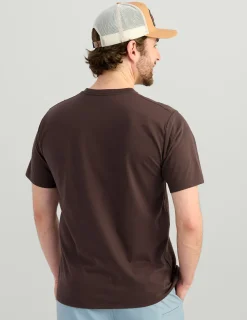 Huk Gear T-Shirts-Stacked Logo Tee Pluff Mud