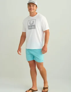 Huk Gear T-Shirts-Stacked Logo Tee White