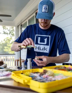 Huk Gear T-Shirts-Stacked Logo Tee Naval Academy