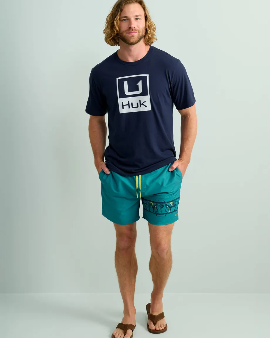 Huk Gear T-Shirts-Stacked Logo Tee Naval Academy