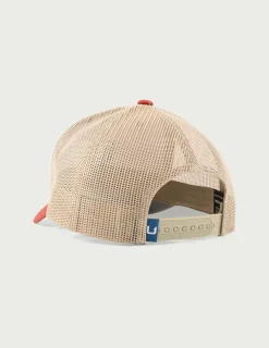 Huk Gear Hats-Stacked U Trucker Hat Washed Red