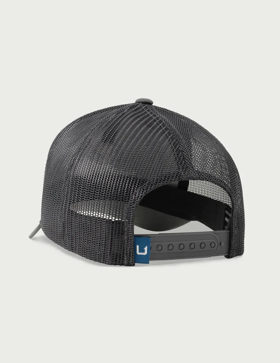 Huk Gear Hats-Stacked U Trucker Hat Volcanic Ash