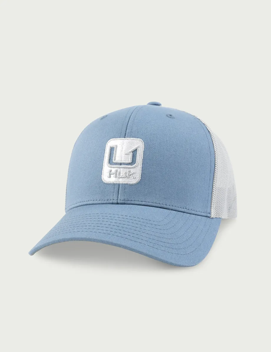 Huk Gear Hats-Stacked U Trucker Hat Quiet Harbor