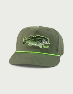Huk Gear Hats-Stitch Fish Rope Trucker Hat Moss